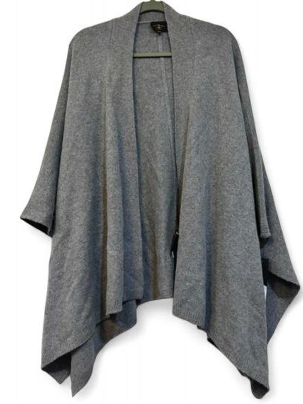 NEW Y2K Deadstock Christian Audigier gray shawl cape poncho cardigan sweater